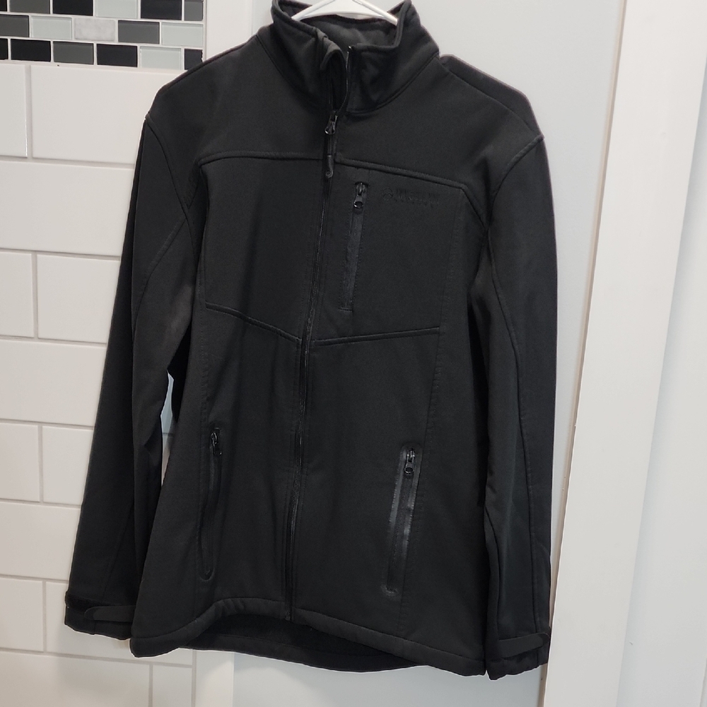 Magellan Outdoors Black Softshell Hooded Jacket